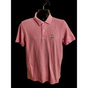 Psycho Bunny Polo Shirt Men's Size 5 Medium Pink Salmon 100% Pima Cotton